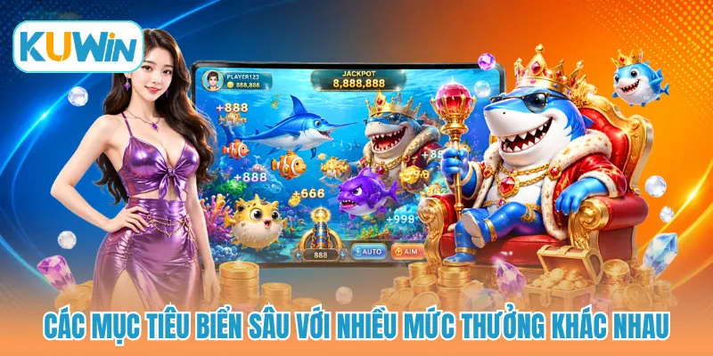Các mục tiêu biển sâu với nhiều mức thưởng khác nhau